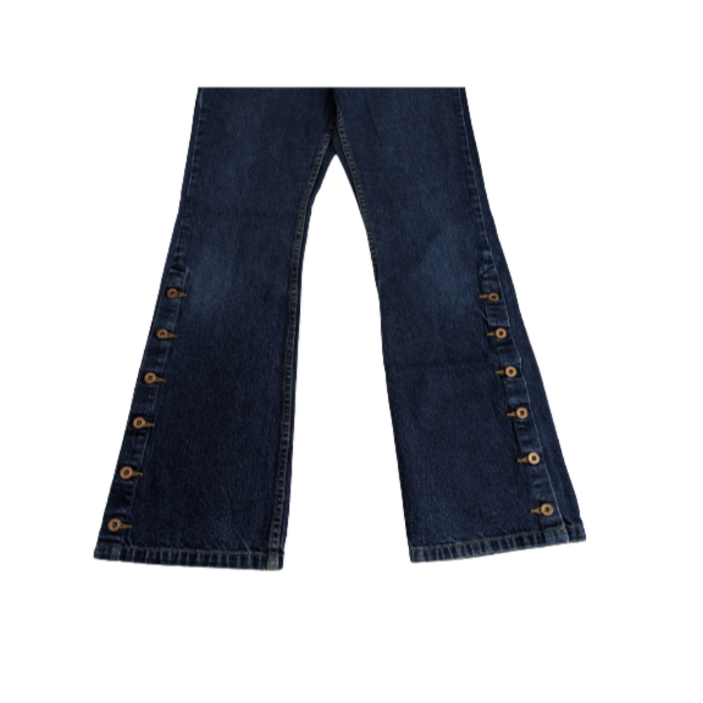 Tommy Hilfiger Vintage Leg Button Flare Jeans 7 - Picture 5 of 8